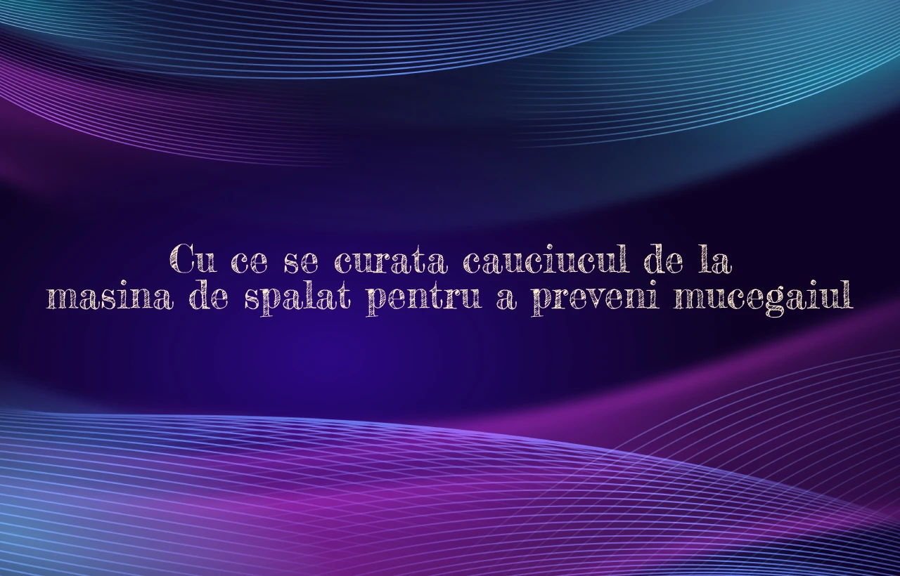 cu ce se curata cauciucul de la masina de spalat