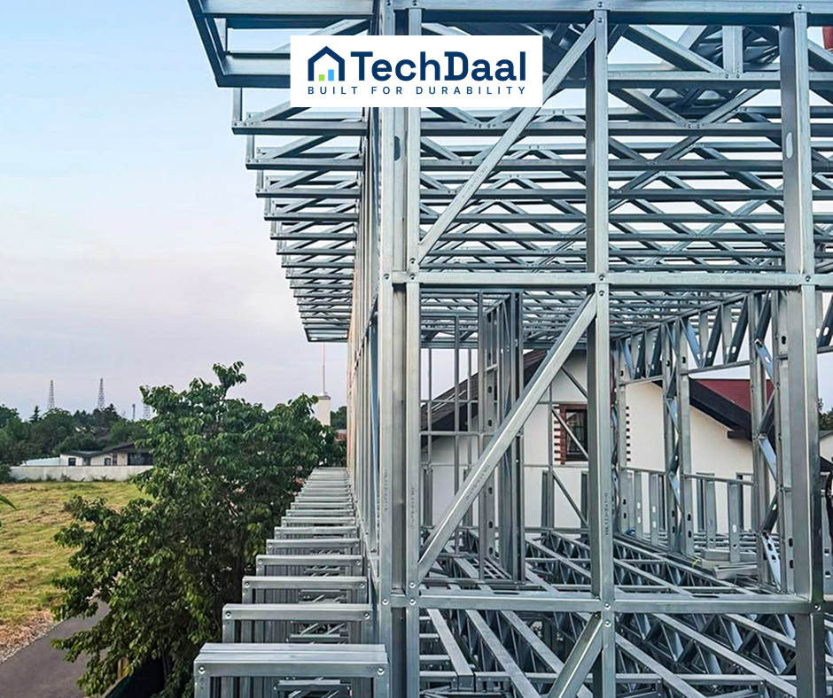 techdaal casa pe structura metalica usoara
